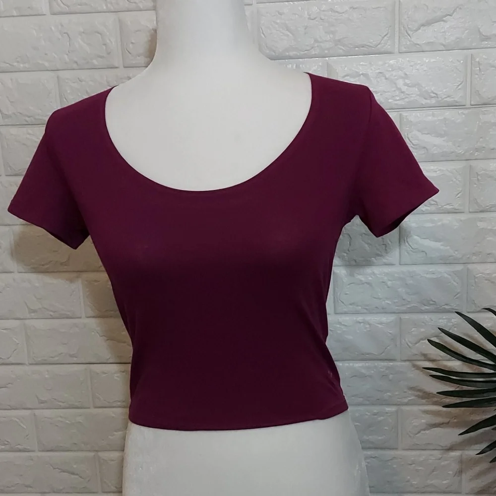 Pink Victoria's Secret Heart Back Crop Tee Small - Picture 7 of 11